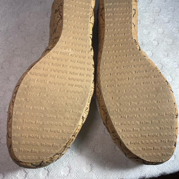 Yellow Box Corky Wedge Sandal White With Gold Bit Detail - Picture 11 of 16